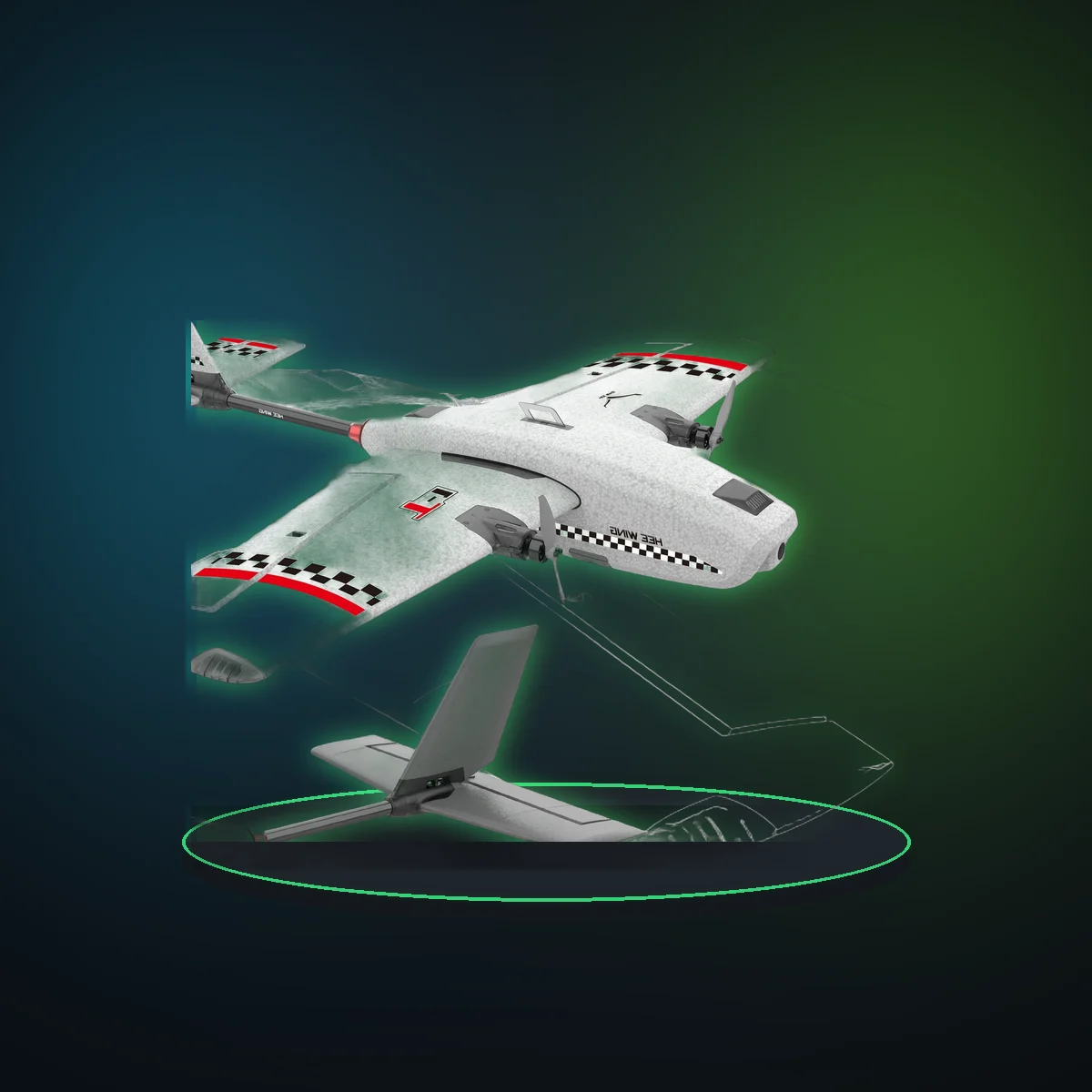 HEE WING/HEEWING RC Ranger T-1 FPV Airplane 730MM wingspan EPP FPV plane-PNP PRO/HEE WING T1 Dual motor plane