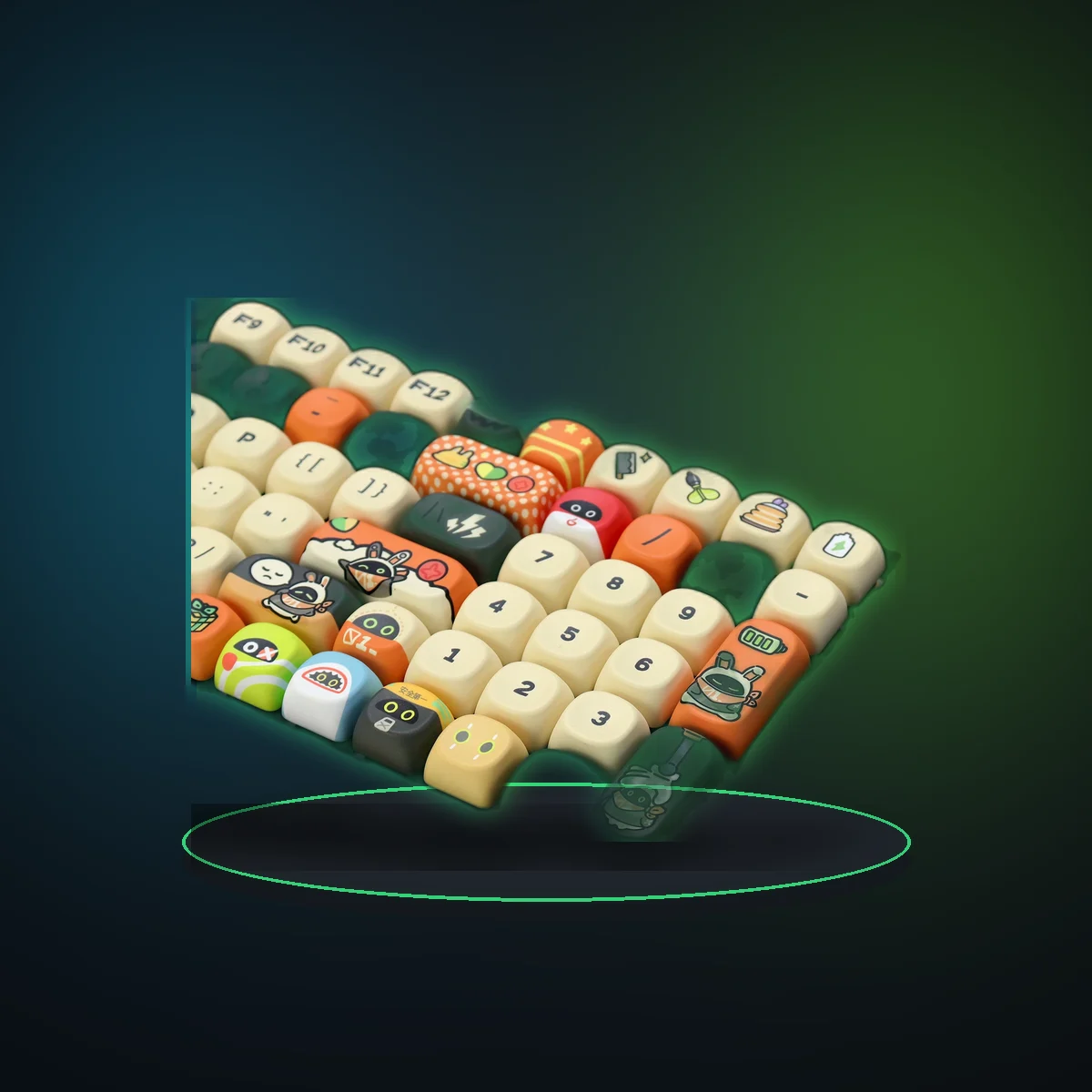 KBDiy Cute Anime ZZZ Bangboo Keycap PBT KOA Profile Alice Split Space ISO Keycaps Custom For 60 Mechanical Keyboard 133 Keys Set