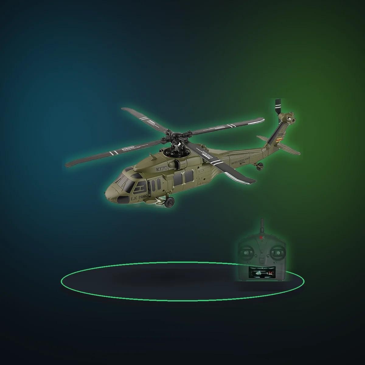 WLtoys K170 RC Helicopter with Gyro UH-60L 4CH Remote Control Brushless Helicopters with LED Light Airplane Toys for Kids