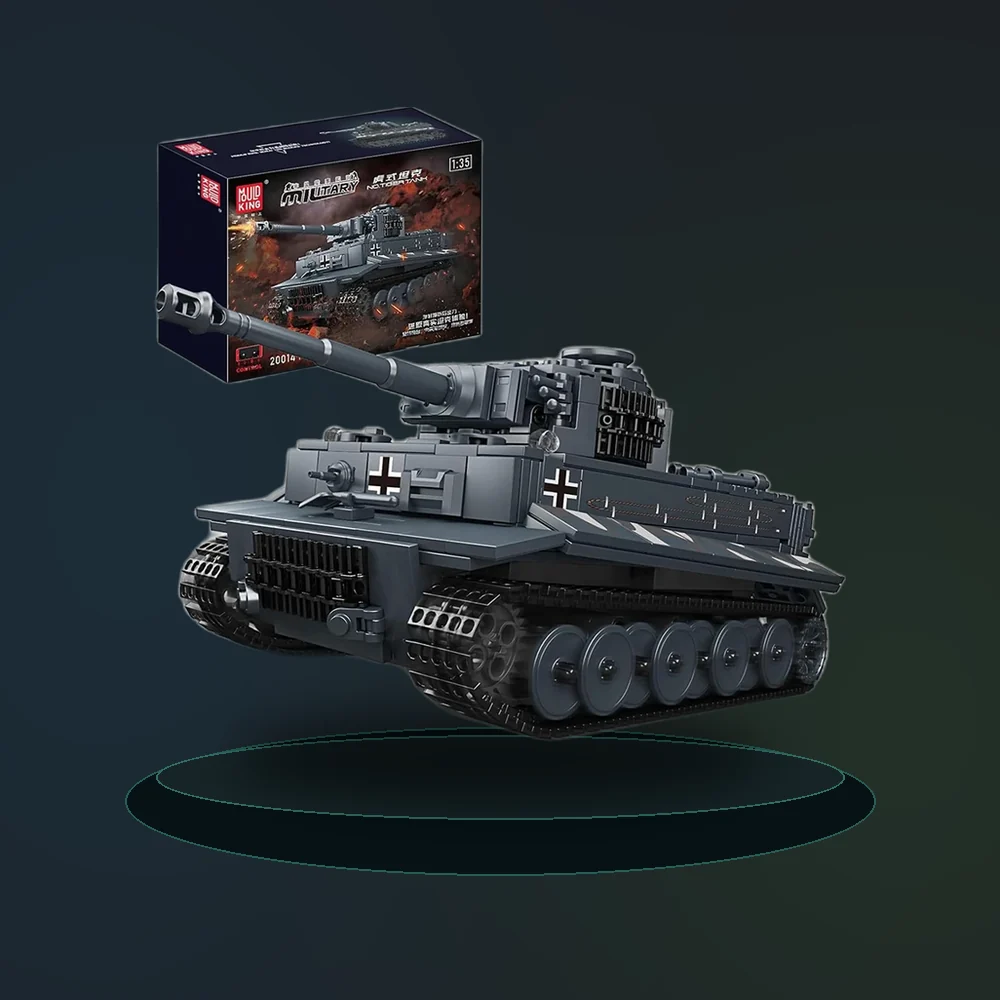 Mould King 20014 Military Toys The APP&RC Motorized Tiger Tank Model Assembly Technical Car Building Block Kids Christmas Gifts