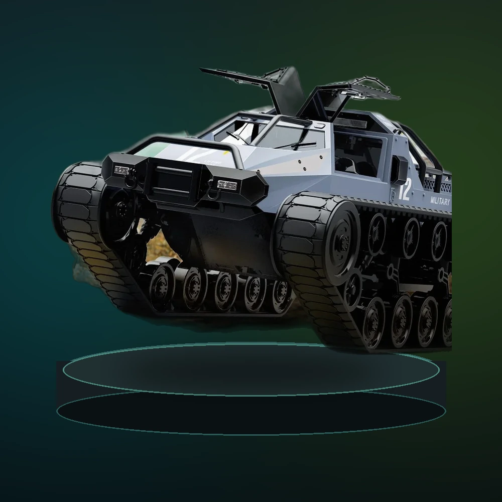 C8812/ C8812 MAX LED Light Full Scale Tracked Tank Simulation Model Toy RC Car Drift Remote Control Off-Road Vehicle for Kids