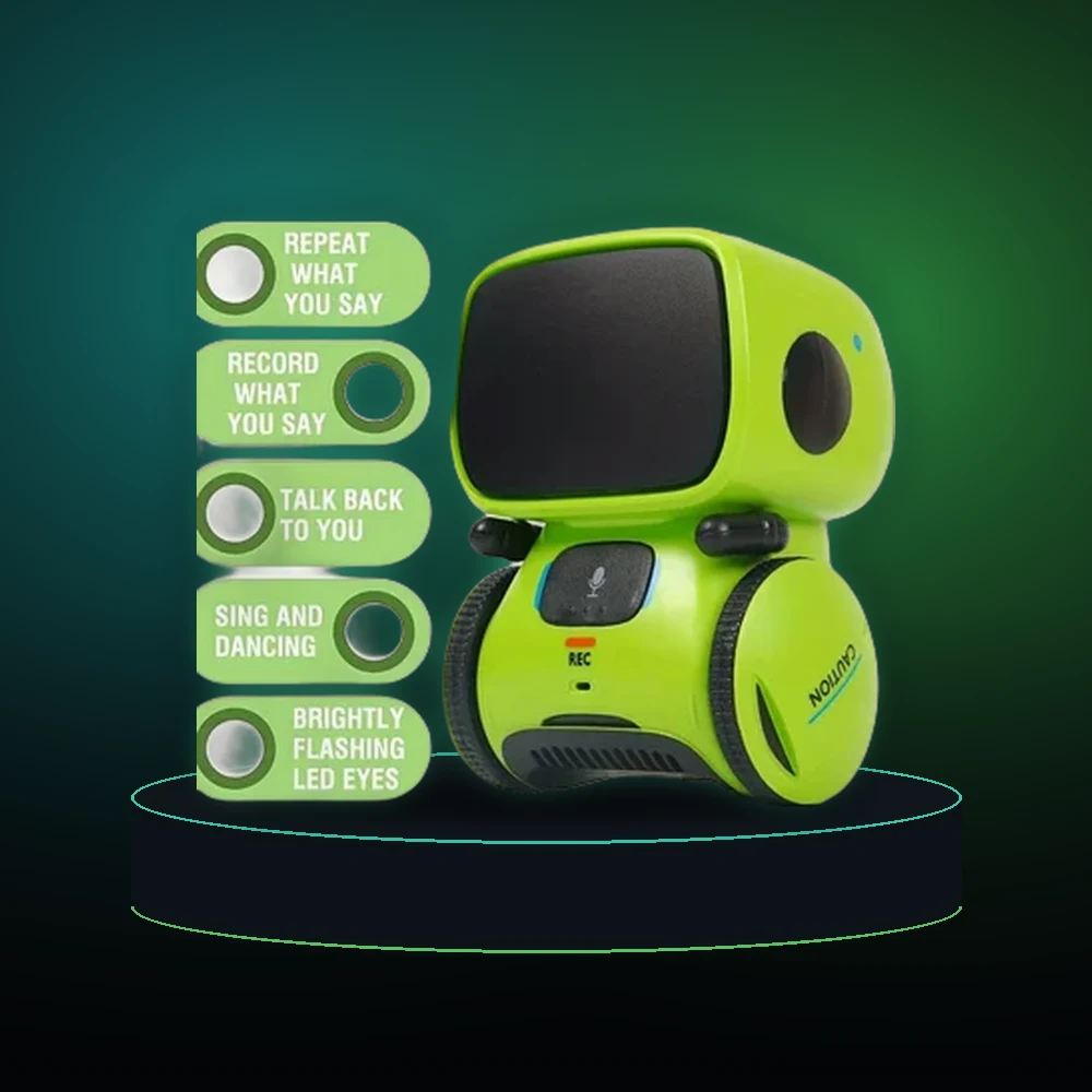 Multiple Languages Smart Voice Interactive Robot Dialogue Touch Mini Robot Recording Voice Changing Children's Toy Christmas