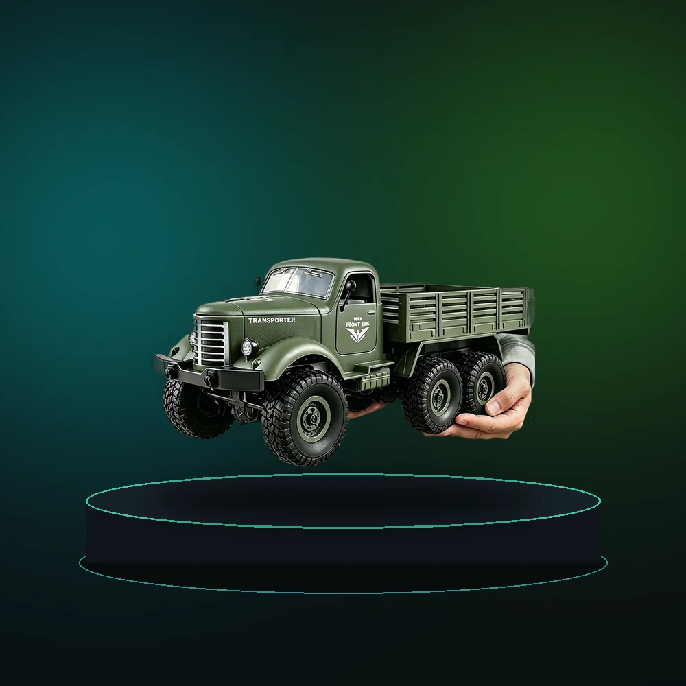 JJRC 1:16 Q60 RC Car Simulation THAAD Six Wheel Military Truck Model Off-Road Climbing Children's RC Car Toys Christmas Gift