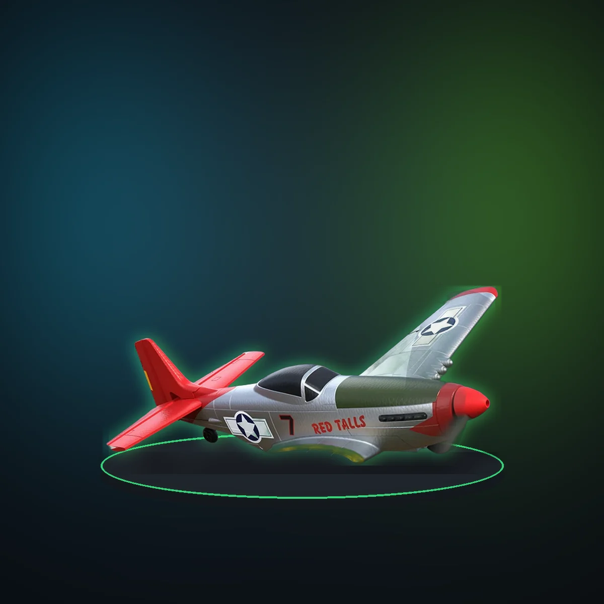RC Plane P51 Mustang 2.4G Radio EPP Foam 4CH 6 Axis 410MM Wingspan RC Fighter One Key Aerobatic RTF Aircraft Toys