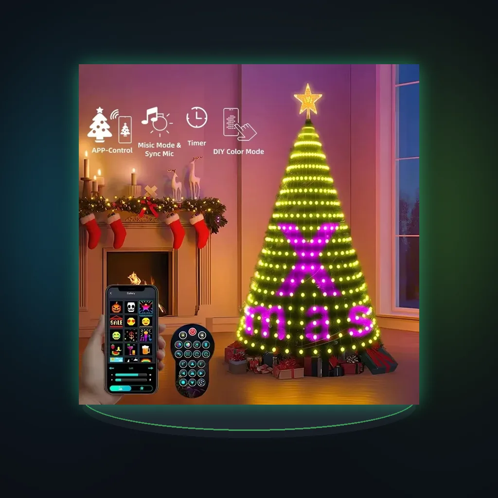 2.1M Christmas String Lights Bluetooth App Remote Control Lamp USB Garland For Bedroom Navidad Christmas New Year Decoration