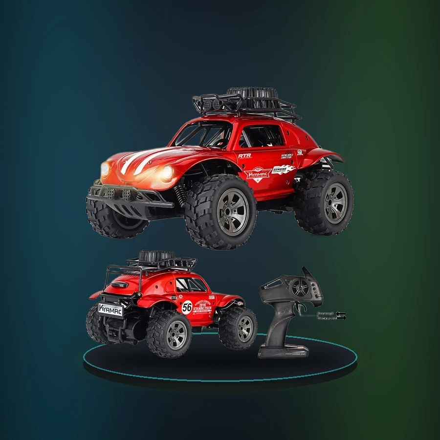 1:18 Beetle RC Drift Car, 2.4G Remote Control Car Toy, High-Speed Off-Road RC Cars, Fine Sticker, Cool Lights, Kids Toys, Holida