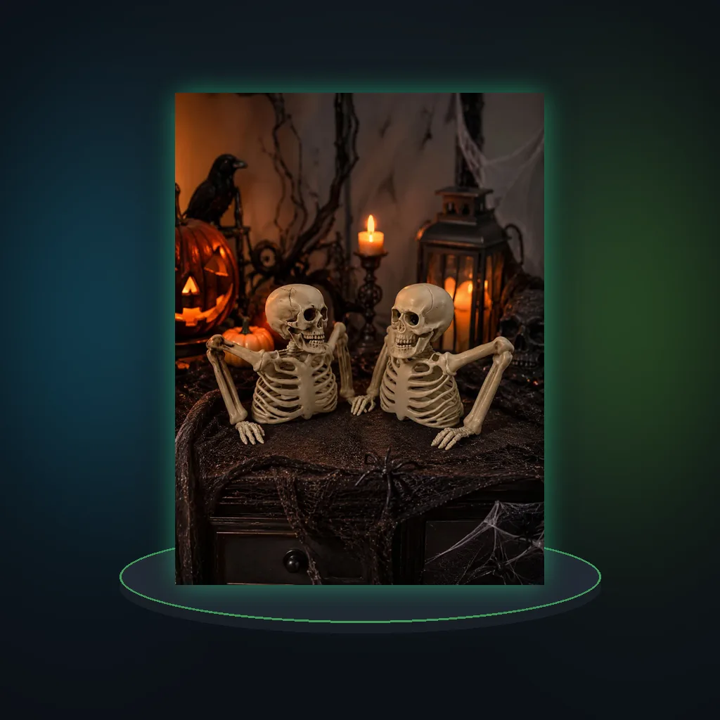 Halloween Half Skeleton Party, Terrifying Scene Decoration, Outdoor and Indoor Escape Room Decoration, Horror Theme.