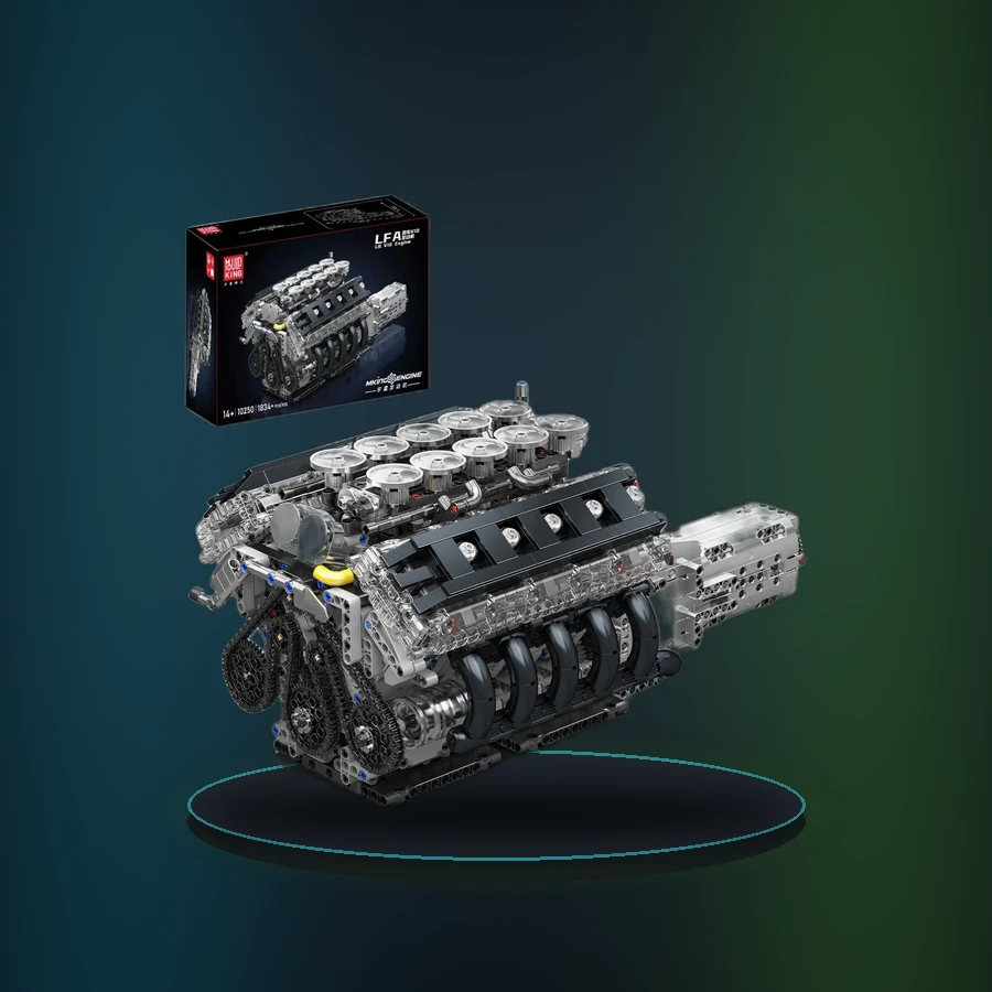 10250 LF Sports Car V10 Engine Model 1834pcs Building Block Small-Particle Assembly Bricks Toys Kids Christmas Gift