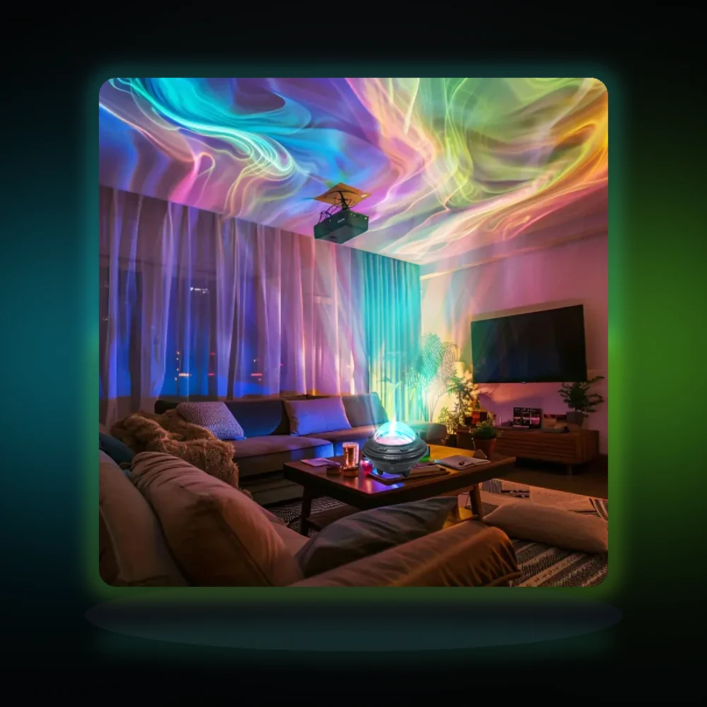 Starlight Projector Night Light Aurora Colorful Light Home Bedroom Decoration Starlight Christmas Light Children's Gift USB line