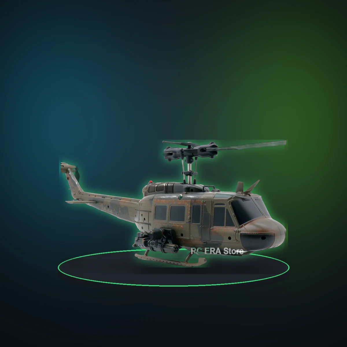 RC ERA Camouflage Weathered C032 UH1 Huey RC Helicopter 2.4G Gyro Optical Flow TOF Stabilized Remote Control Toys For Adult