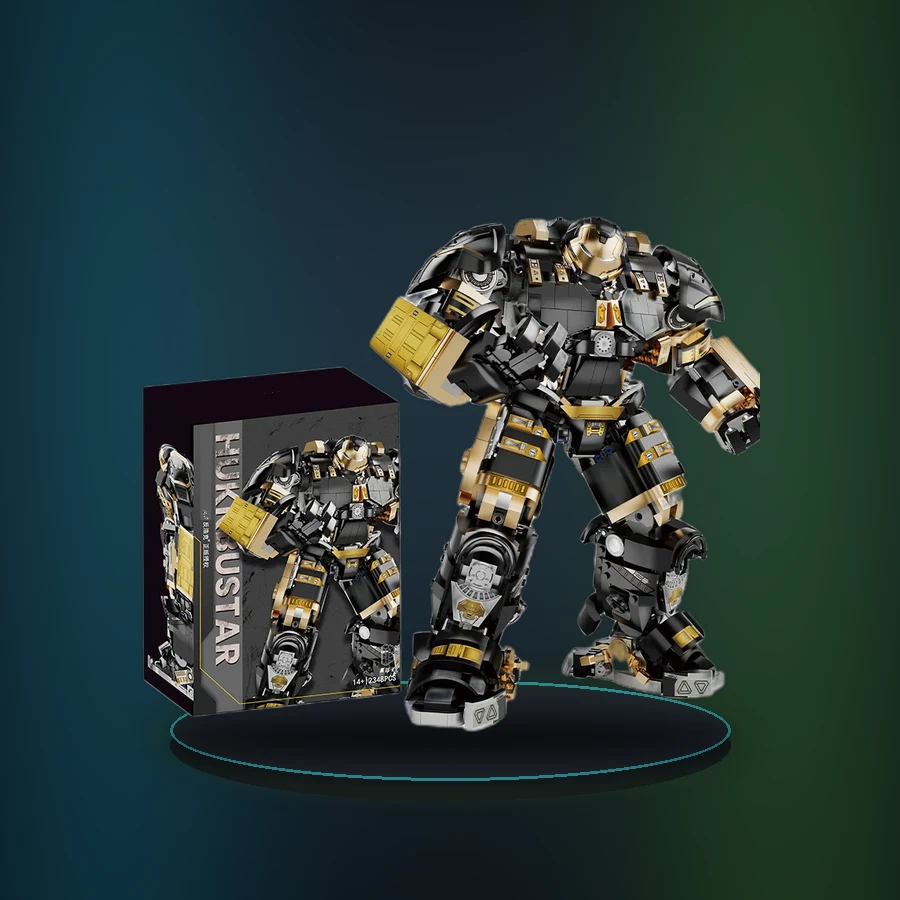 2300+pcs Black Hulk Buster Marvel Building Blocks Sets Iron Man Machine Toys Bricks Action Robot Figures Model Holiday Gifts