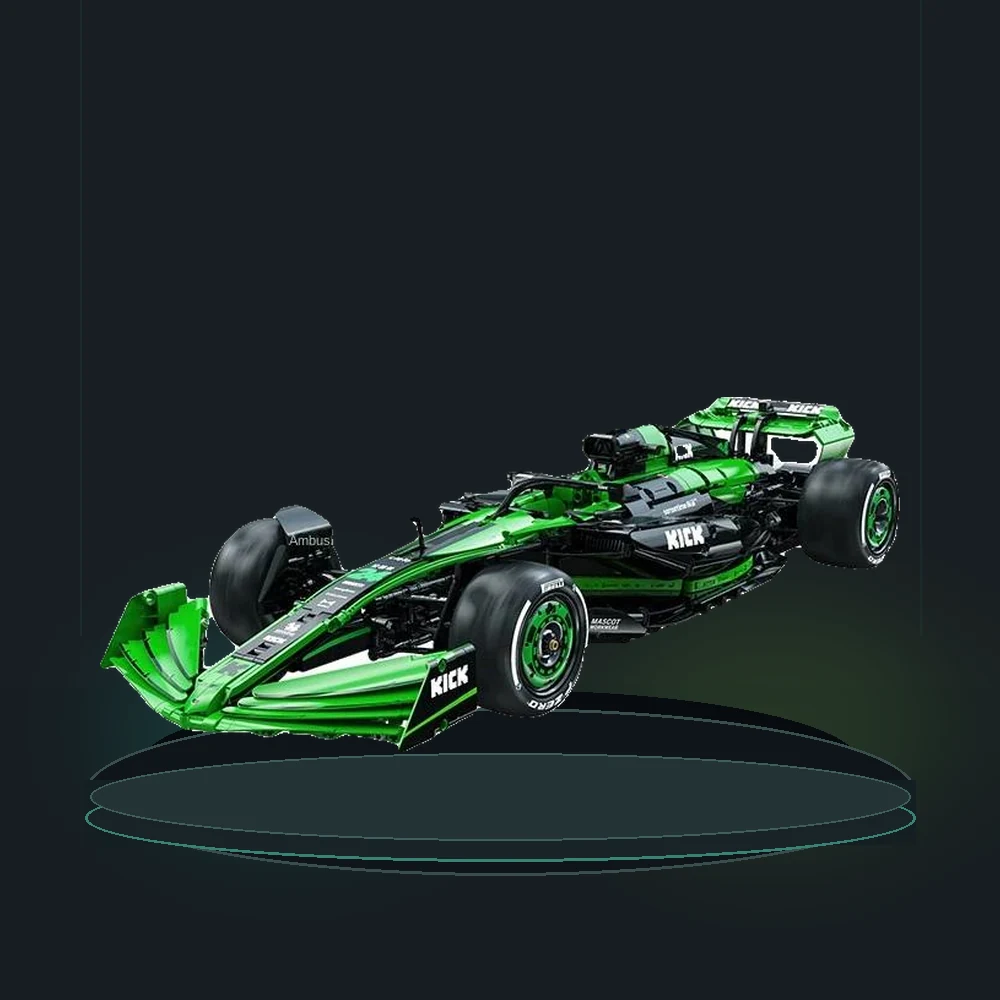 Cada Sauber F1 Team C44 Formula-1 Racing Car Building Blocks Set - Number 24 Sports Car City KICK Bricks Toy Gift for Fans