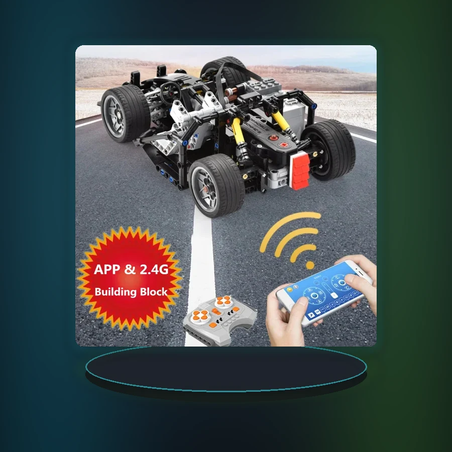 430Pcs Building Blocks 4CH 2.4G APP Phone Remote Control Car Monster Kart Brick Dual Motor Suspension Shockproof RC Car Toy Gift