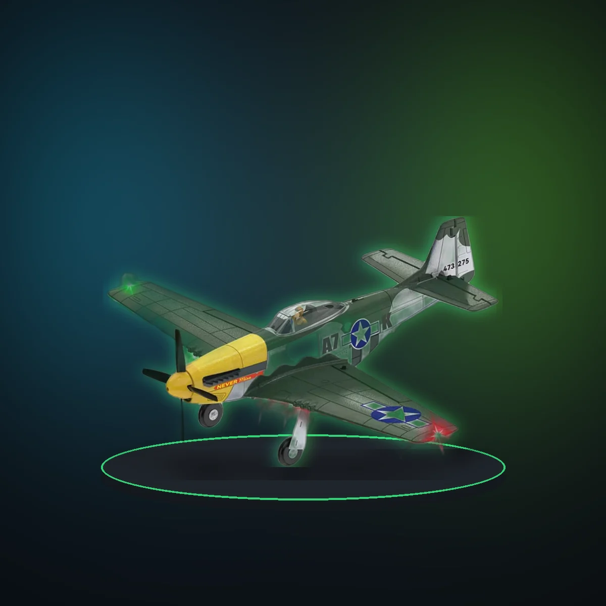 RC Plane 5CH 3D/6G Fixed-wing RC Airplane 2.4GHz P51D Mustang RTF for Adults Beginners Easy to Fly Removable Brushless Fighter