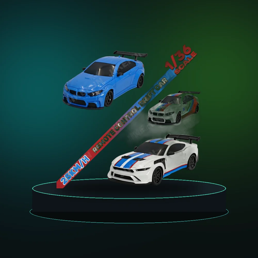 JBL 1/36 RC Drift Car 2.4G High Speed Remote Control Vehicle with Gyroscope 4WD Mini Electric Racing Car Desktop Toys
