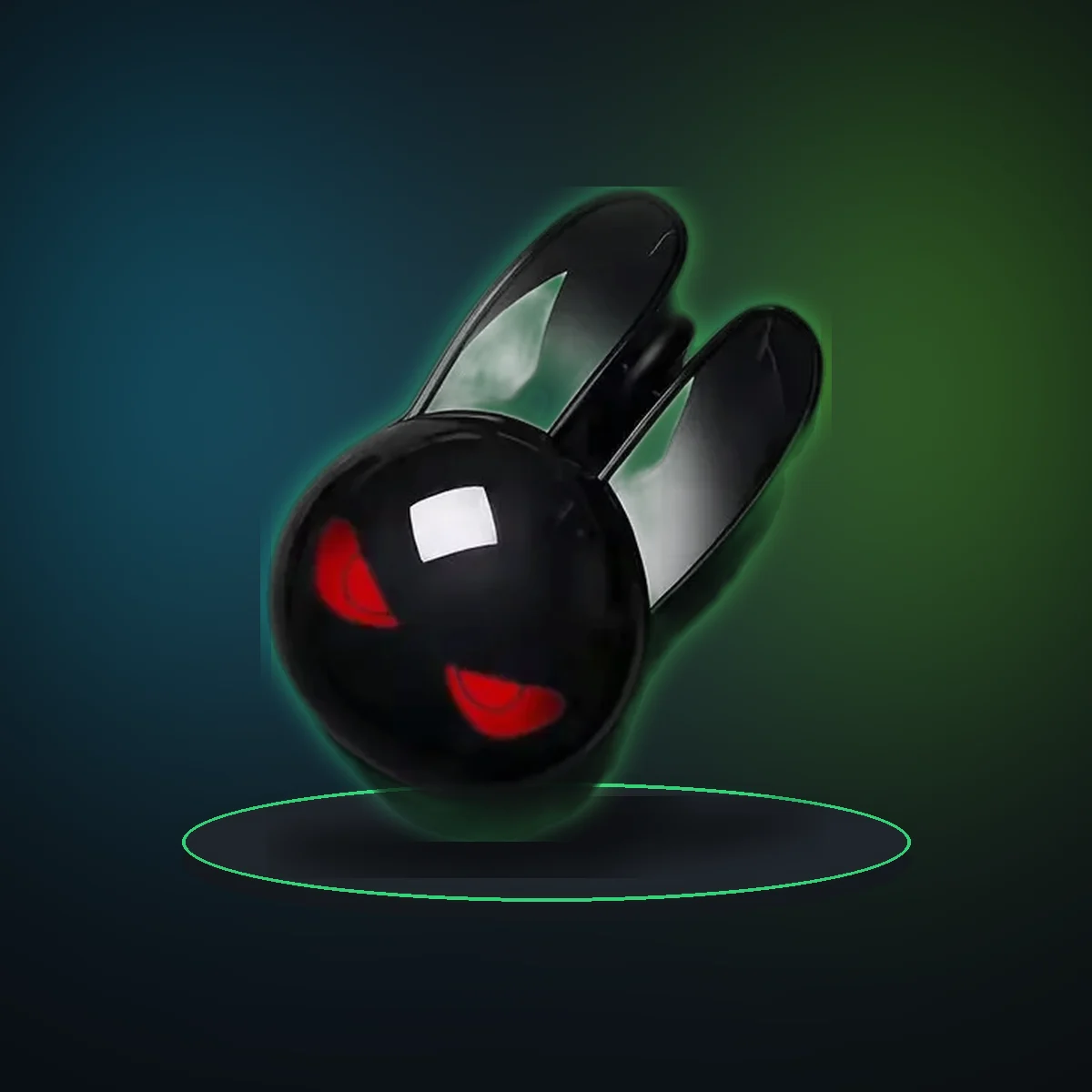 MOFii Evil Rabbit Dual-Mode Wireless Rechargeable Mouse Gradient Black Bunny Ears RGB Silent Click Mice Multi Device Compatible