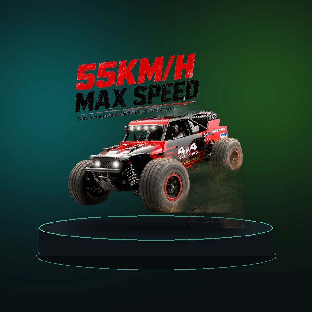 ZNLYRION RC Car Monster SG202MAX Scale1:16 Truck 4WD Brushless 55KM/H 2.4G Remote Control Off-Road Car with LED Lights for Boys Adults