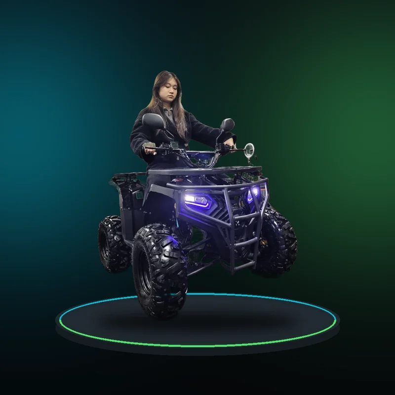 ATV 125CC, 4-Wheel All-Terrain Vehicle, Off-Road Quad Bike, Electric Gas Motorcycle, Mountain Buggy