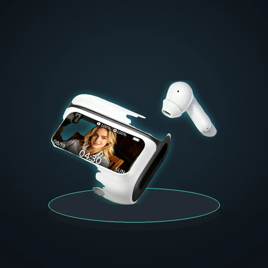 MINISO MS128 Bluetooth Earphones Low Latency Wireless Headphones Long Battery Smart Touch Control HD LED Display In-Ear Earbuds