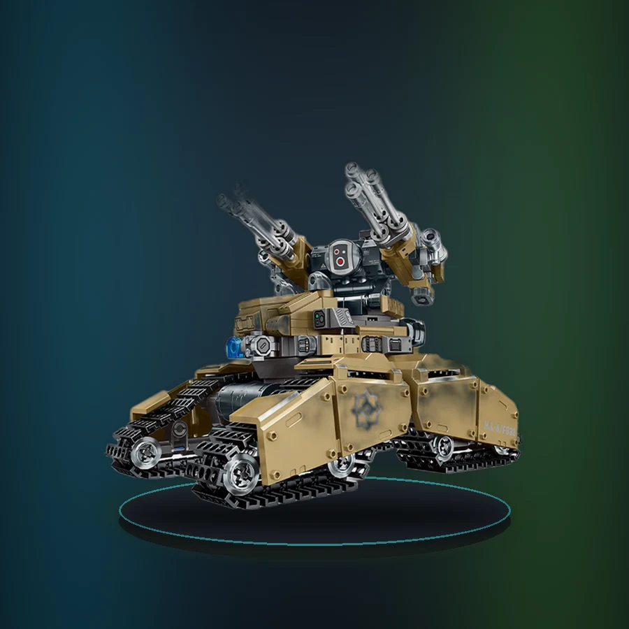 SEMBO BLOCK The Wandering Earth Series Building Block Military Series Machine Gun Tank Model Brick Ornaments Boys Toys Gifts