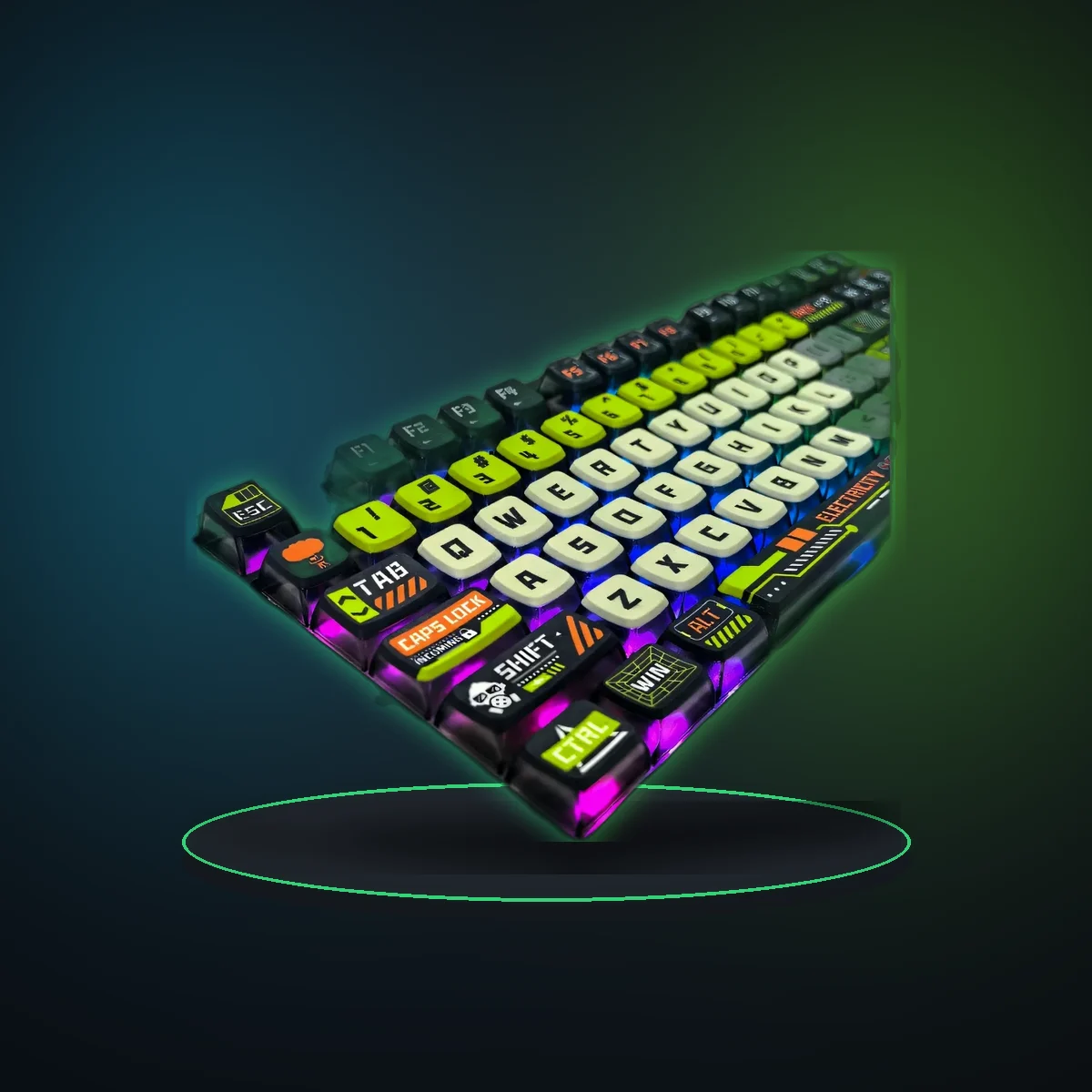 Doomsday Crossing Personalized Keycaps 125 Keys PBT+PC SAX Quad Translucent Pudding Keycaps for MX Switch Mechanical Keyboards