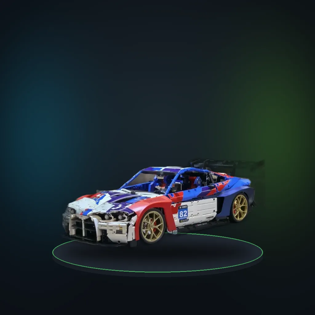 BMWM4Sports Car Boys High Difficulty Assembly Mechanical Set Building Block Toy Gift