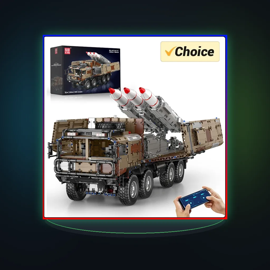 Mould King 20044 Military 8x4 Missile Vehicle Desert puzzle Building Block Toys APP Remote Control Battle bricks kits for kids