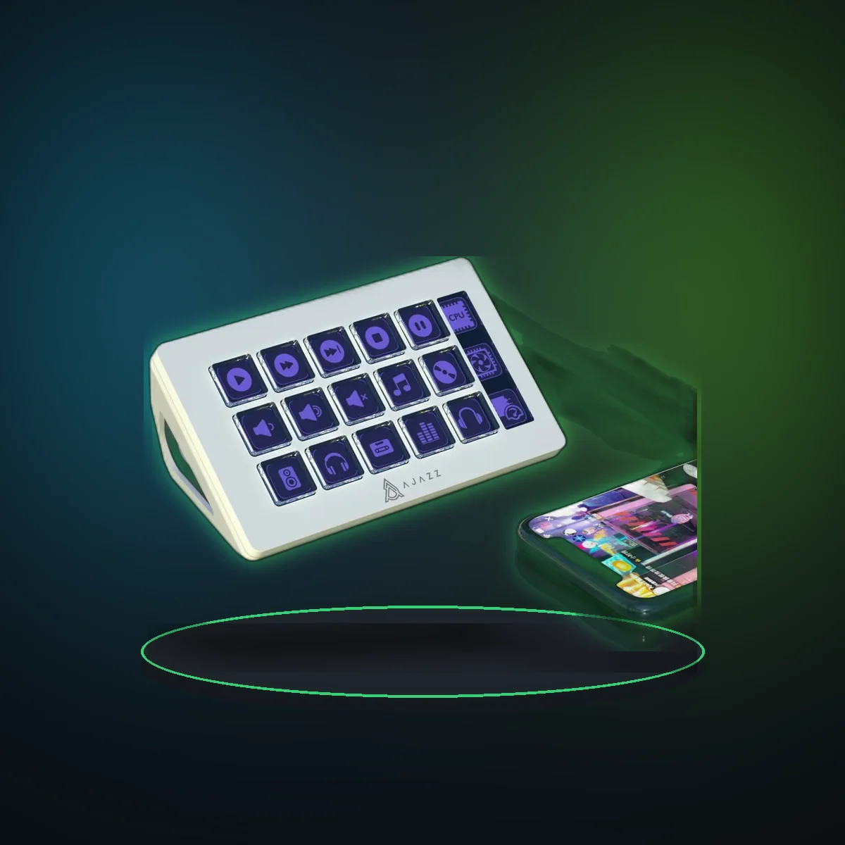ATTACK SHARK x AJAZZ AKP153 STREAM DECK 15 Customisable Buttons Stream Deck With Versatile Side Screen
