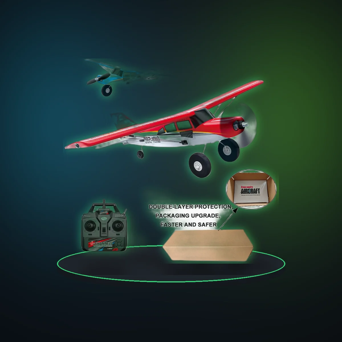 Qidi560 RC Plane Moore M7 Off-road 4CH Remote Control Airplane Brushless Fixed Wing Aircraft Model EPP Foam Toys for Children