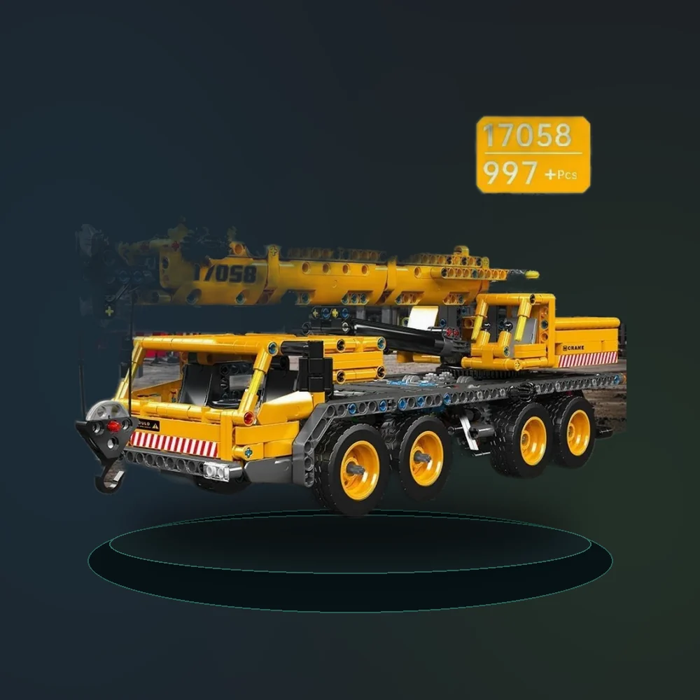 Mould King 17058 Construction Machinery Crane Children's Educational ToyDIYBuilding Block Toys Birthday Gift Compatible