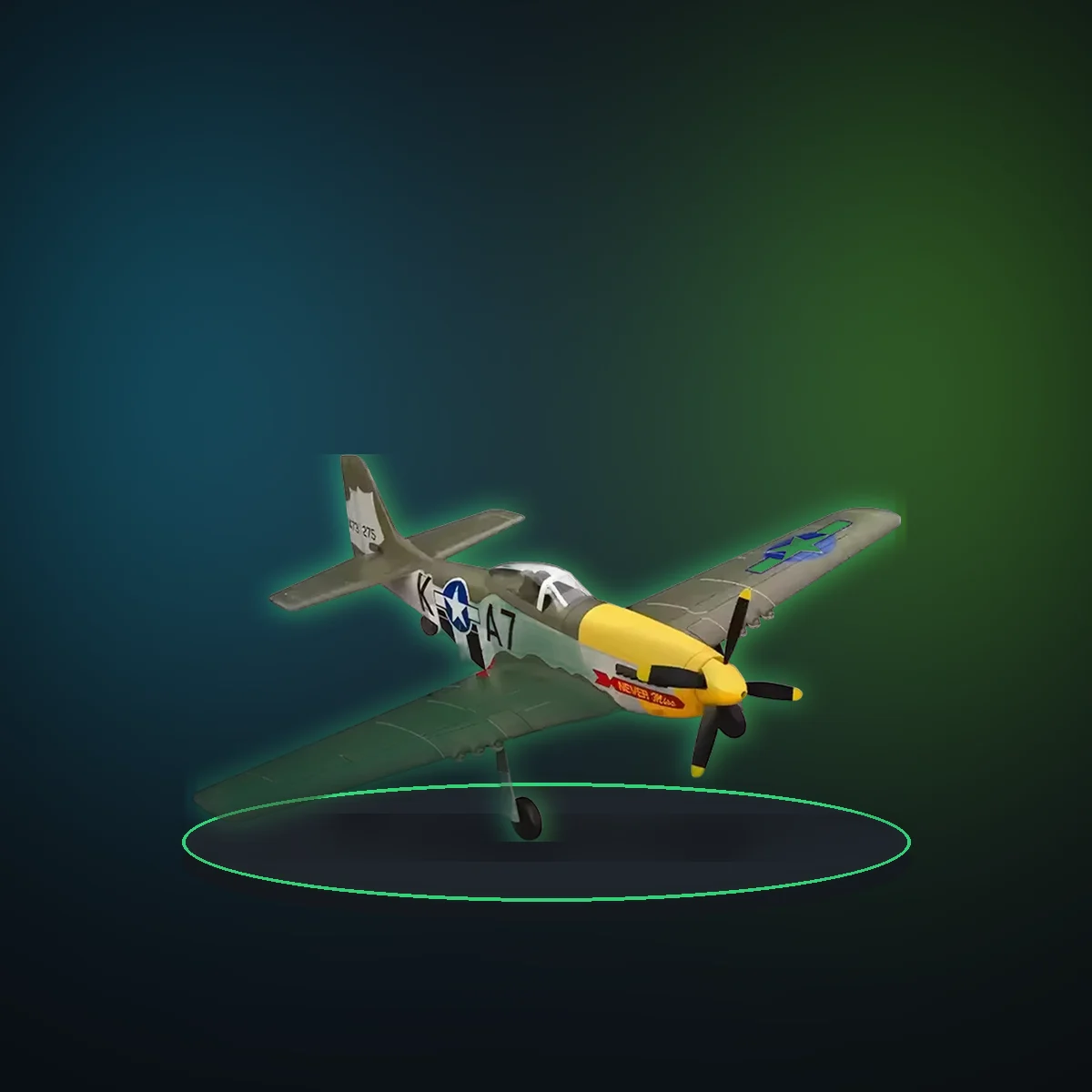 RC Plane 5CH 3D/6G Fixed-wing RC Airplane P51D Mustang RTF for Adults Beginners Easy to Fly Removable Brushless Fighter Helicopt