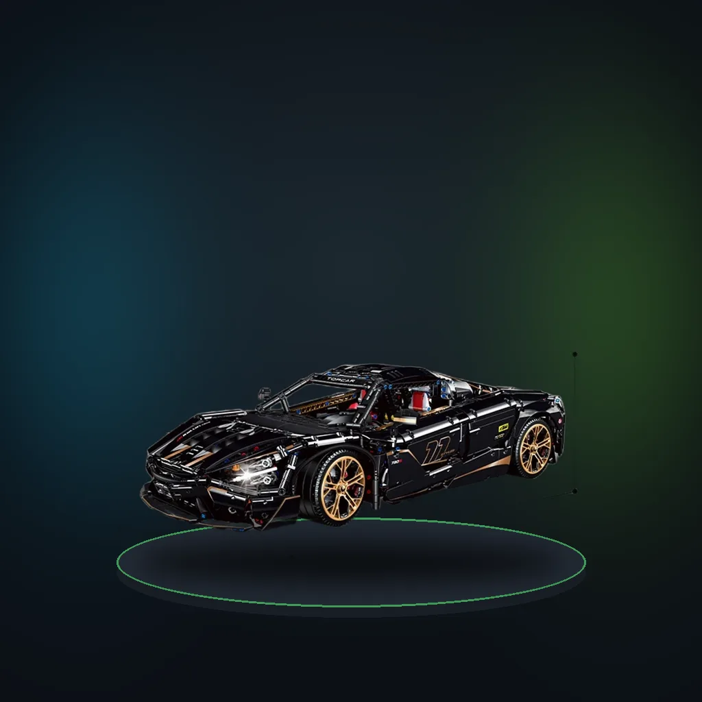 1:8 Technical 720S Supercar Building Blocks 10625 Remote Control Black Sport Car Model Bricks Idea Toy for Adults Gifts