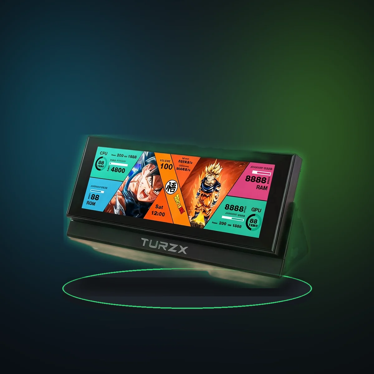 4.6 Inch IPS USB Secondary Screen TURZX 960x320 Smart Expansion Screen CPU GPU RAM Monitor for Graphics Card Windows 10 11