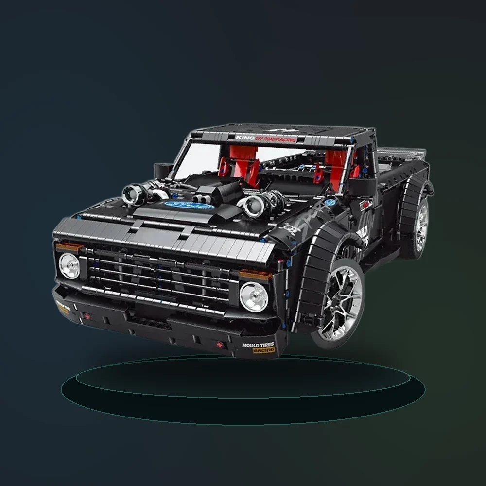 MOULD KING 13082 High-Tech Racing Pickup Car Motorized Off-road Truck Vehicle Building Blocks Brick Toy Boys Kids Christmas Gift