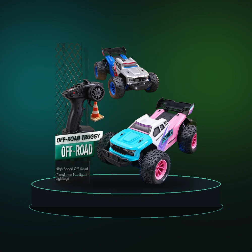 X025 RC Pickup Truck 1:16 Scale 4WD 2.4G Off Road Crawler Remote Control Car LED Headlights Shock Absorbing Toys For Kids Adults