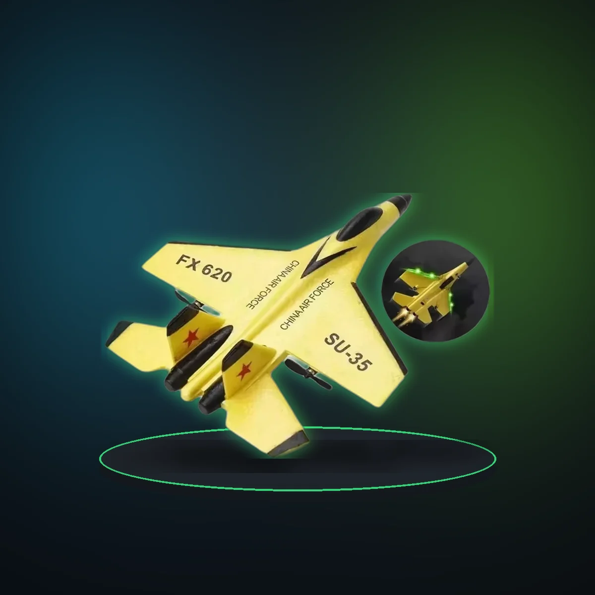 Remote Control Airplane SU35 RC Plane Foam Aircraft with LED Light 2.4G Radio Control EPP Fighter Glider Outdoor Flying Toy Gift