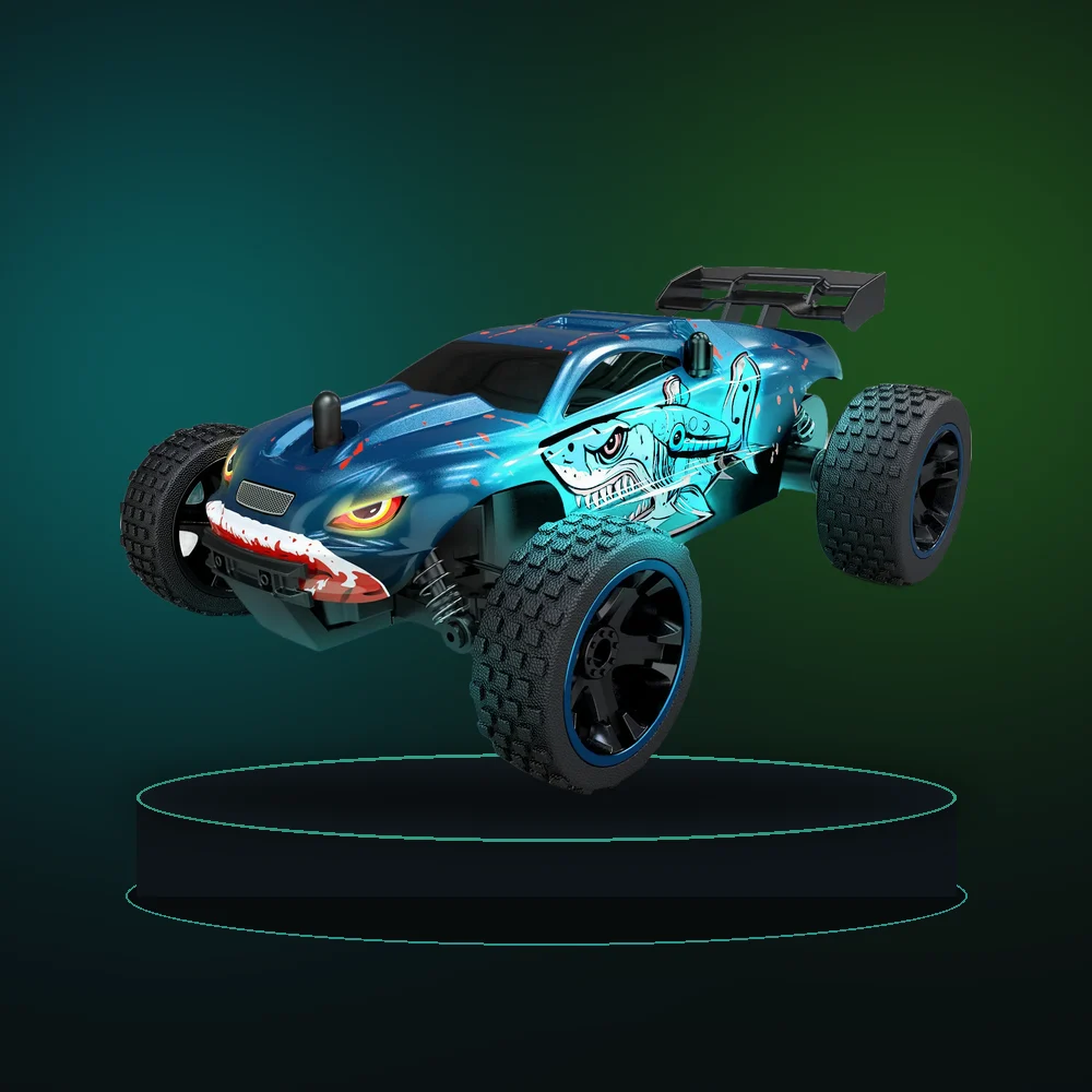 RC Cars Remote Control Car for Kids, 1:18 Scale 20 KM/H 2WD Offroad Buggy, 2.4GHz RC Racing Car with USB-C Easy Charging