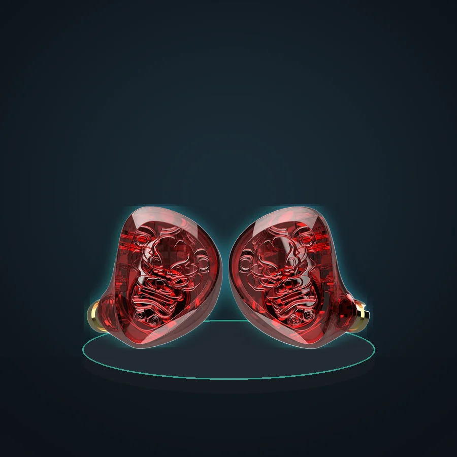 TANGZU WanerSG II Red Lion Single Dynamic Driver In-Ear Monitors with Ergonnmic & Safe Earmold Design