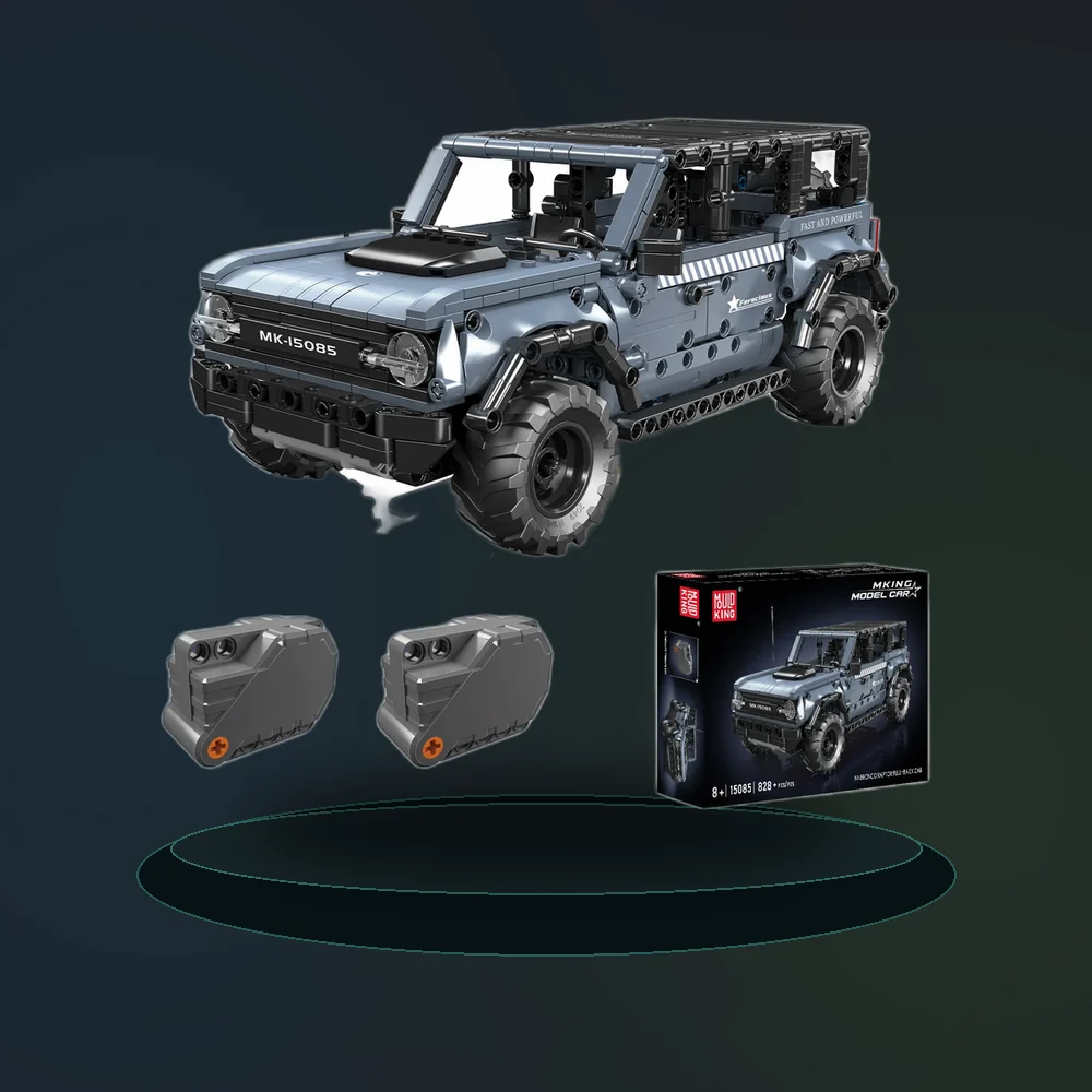 Mould King 15085 No.Bronco Raptor Pull-Back Car Building Blocks Off-road Vehicle Model with Pull Back Motor Kids Brick Toy Gifts