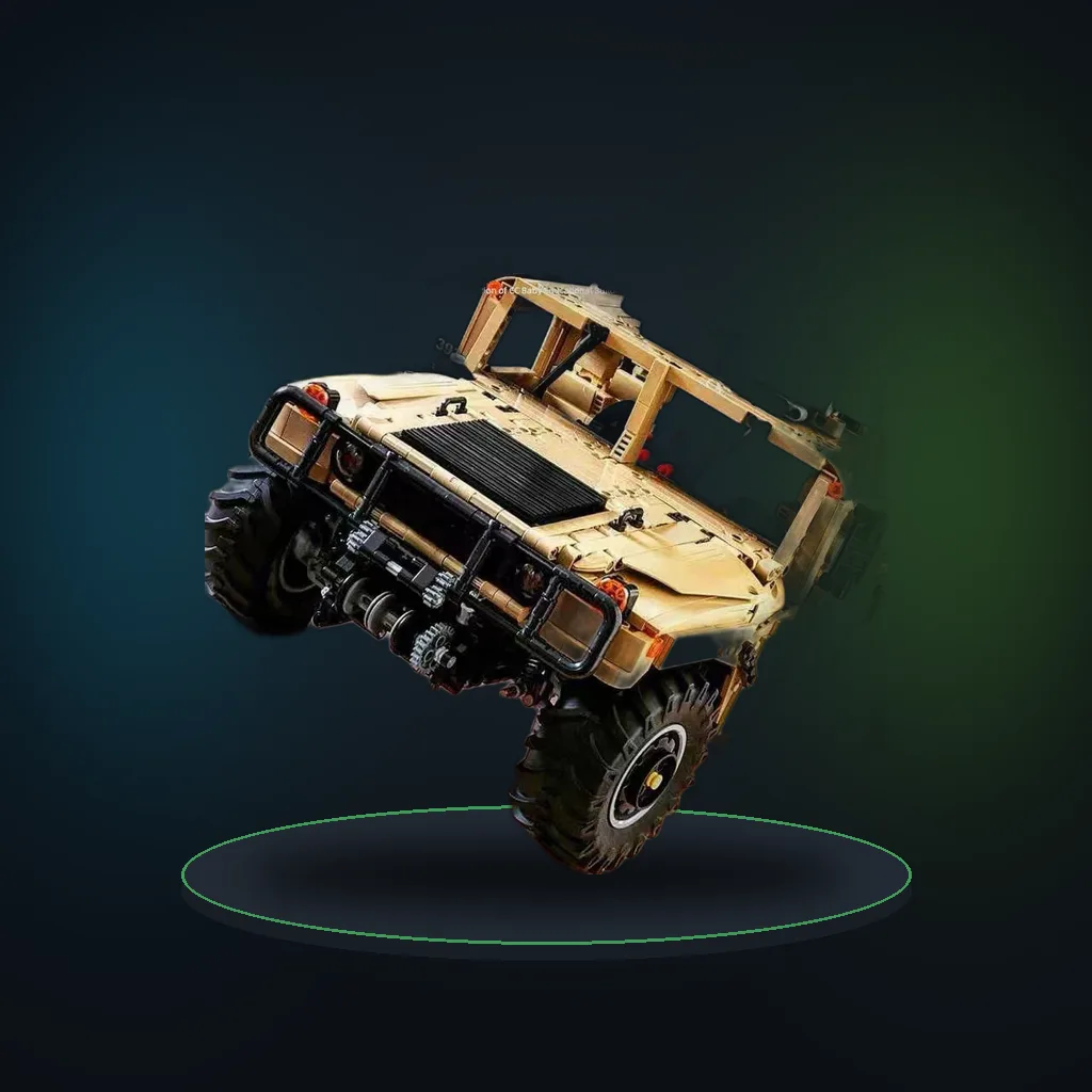 Armored Technical Suv Car Beach Truck Pickup Brick City Off-Road Remote Control Car Building Blocks Toy Gift