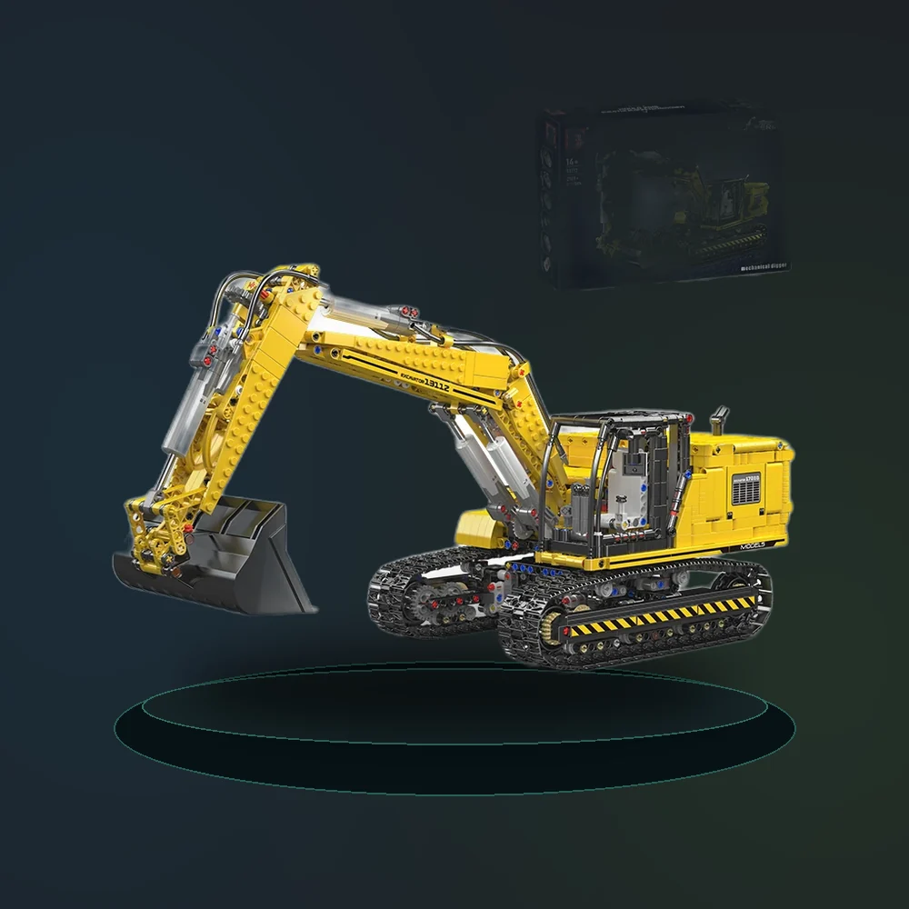 Mould King 13112 Technical Car Toys The MOC-2514 Mechanical Excavator Building Block Enginerring Truck Brick Kids Christmas Gift