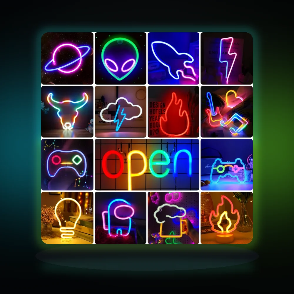 ecorative Neon Light for Modern Art Ambiance, Holiday Party Christmas Wall Decoration, Wedding Scene Graduation Gift, USB or Battery Powered (Battery Not Included)