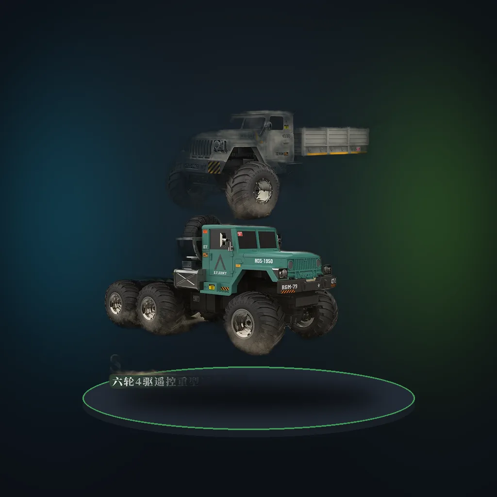 SL New RC Cars 6081 1:12 Scale Military Six-Wheel 4WD Heavy Transport Off-Road Electric Truck Model, Children's Christmas Gift