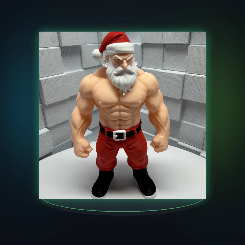 New Edition Premium Muscular Santa Claus, Home Decoration, Creative Desktop Display Collectible Figure, Desktop Decoration.