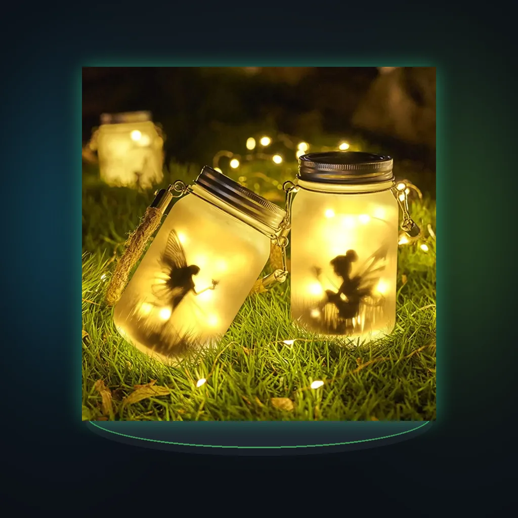 olar Mason Jar Light Solar Lantern Fairy Lights Waterproof IP65 Hanging Standing Solar Lamp Garden Ornament for Patio Lawn