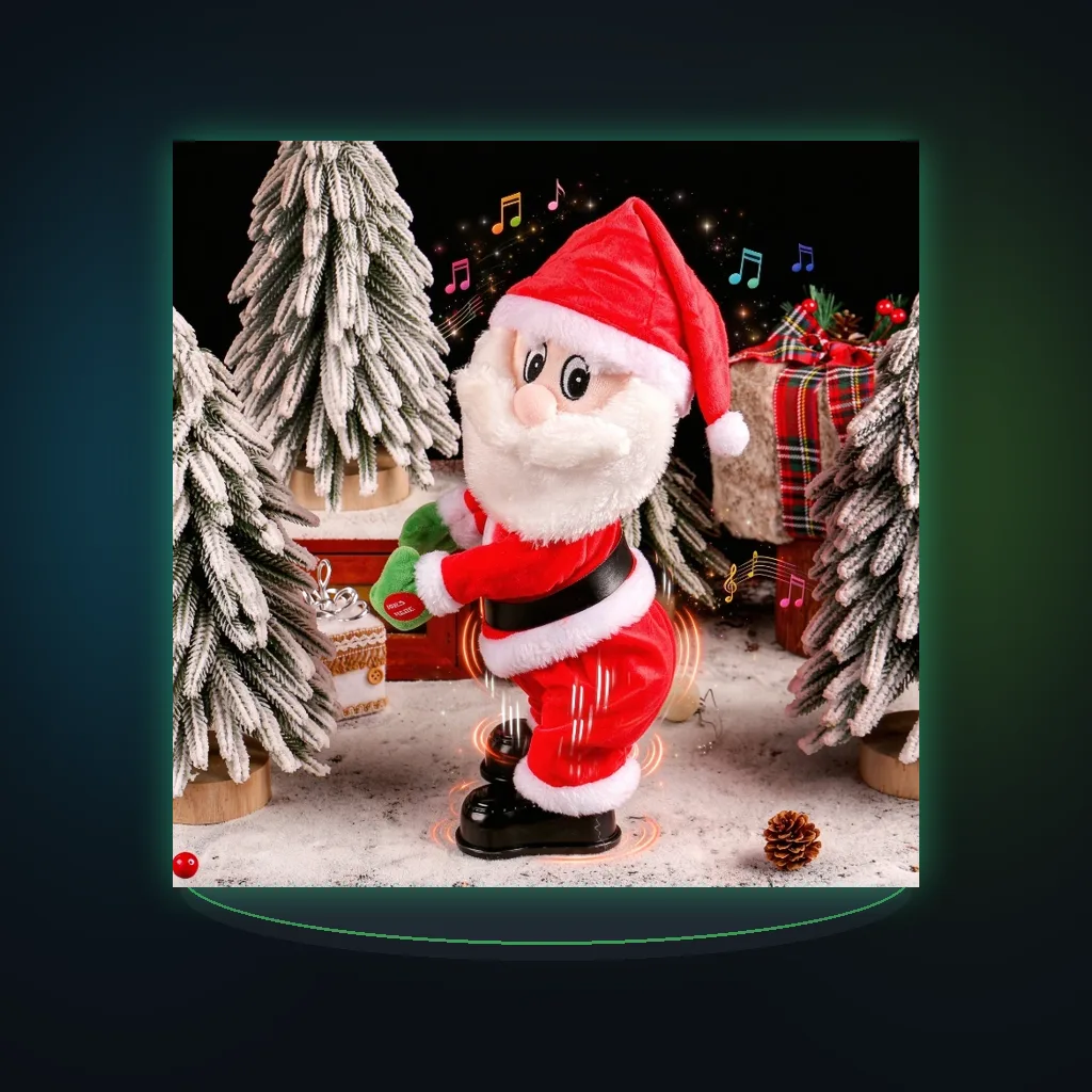 Electric Dancing Twerking Santa Claus Musical Plush Ornament 2027 Christmas Home Decoration Party New Year Surprise Gift
