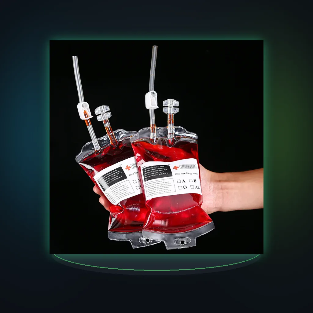 Halloween Party Supplies 350ml Reusable PVC Blood Drink Bags 1/3/10pcs Vampire Horror Theme Props