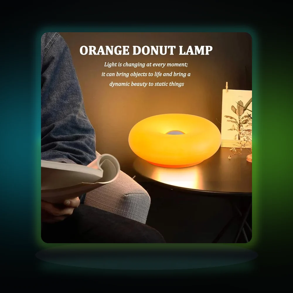 New Touch Control Vintage Ins Donut Shape LED Bedside Lamp Ambient Atmosphere Light Soft Warm Glow Aesthetic Bedroom Decor Light
1 sold