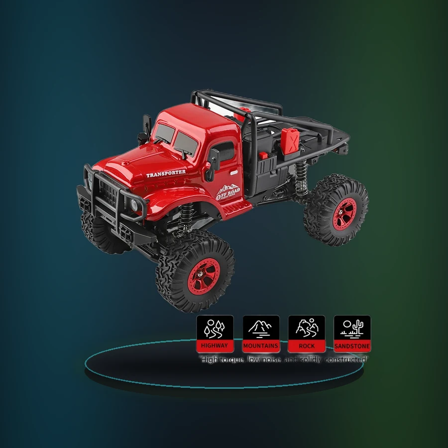 Wltoys 184020 1:18 Mini RC Car 2.4G With LED Lights 4WD Off-Road Electric Crawler Vehicle Remote Control Truck Toy for Children