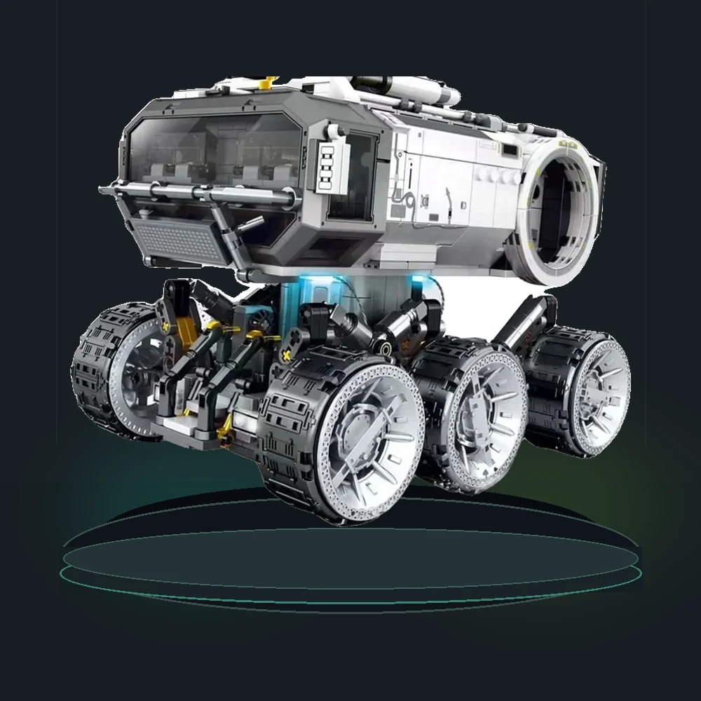 Technical 1182pcs Moon Base Carrier MOC Trasport Truck Building Blocks Car With Mechancial Arm Bricks Toys For Children Gifts